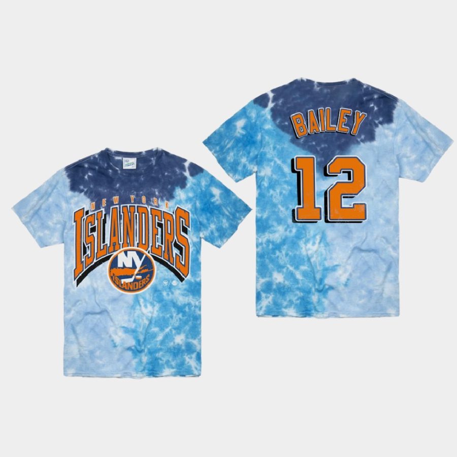 islanders josh bailey blue vintage tubular retro tie dye t shirt