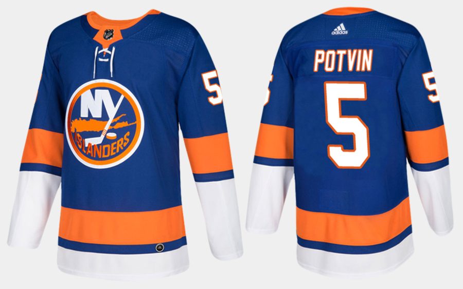 islanders retired denis potvin home blue jersey