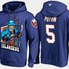 islanders retireddenis potvin cartoon team color blue hoodie