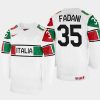 italy hockey davide fadani 2022 iihf world championship home jersey white