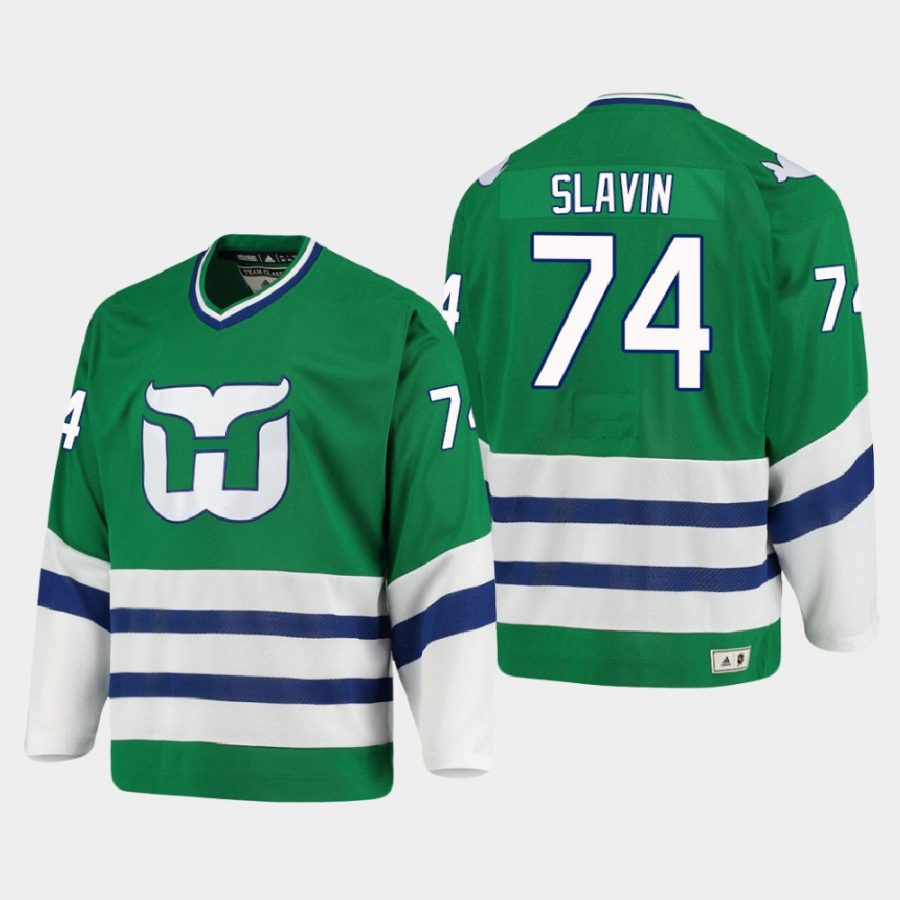 jaccob slavin hartford whalers green heritage authentic jersey