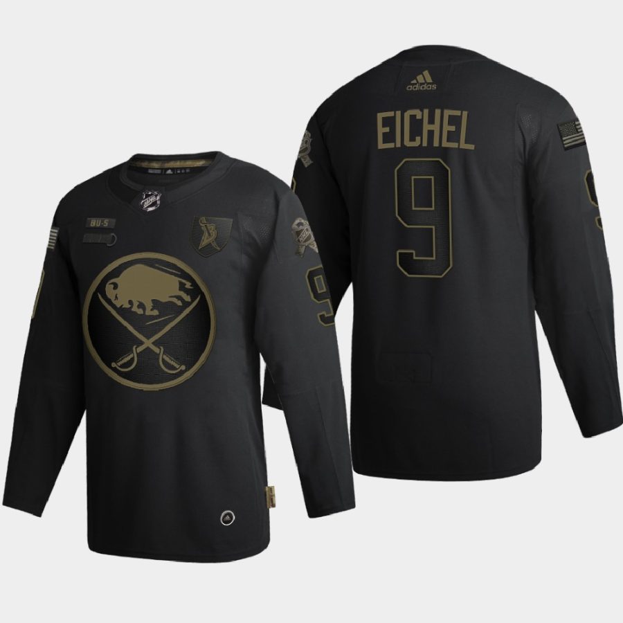 jack eichel sabres black 2020 veterans day authentic jersey