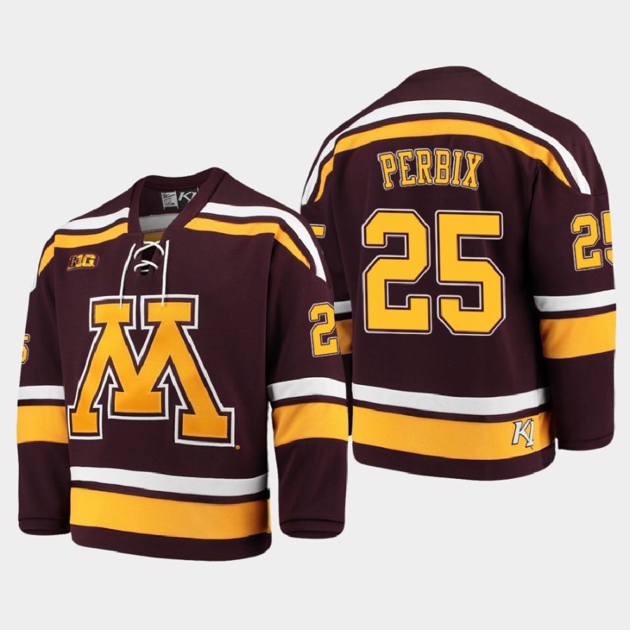 jack perbix minnesota golden gophers maroon 2021 b1g tournament championship replica jersey