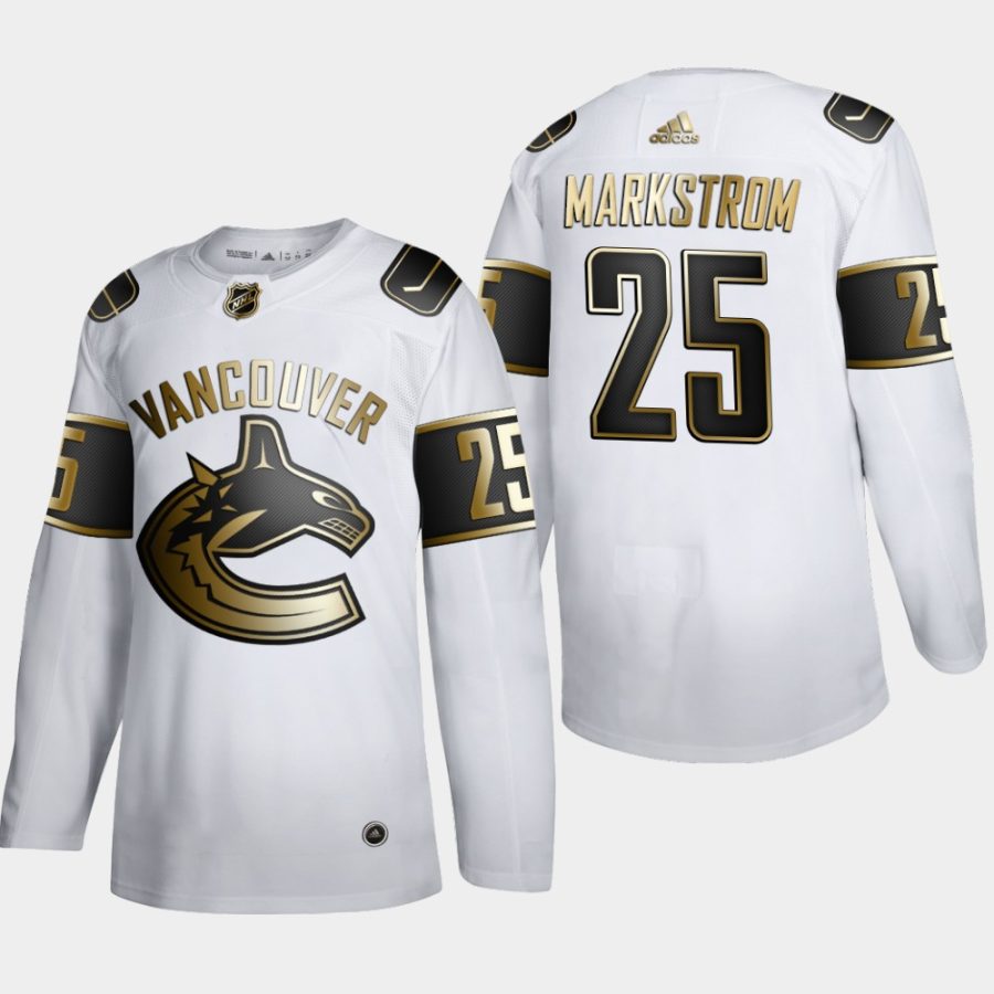 jacob markstrom canucks white nhl golden edition authentic jersey