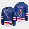 jacob trouba rangers royal 2019 2020 stanley cup playoffs home jersey