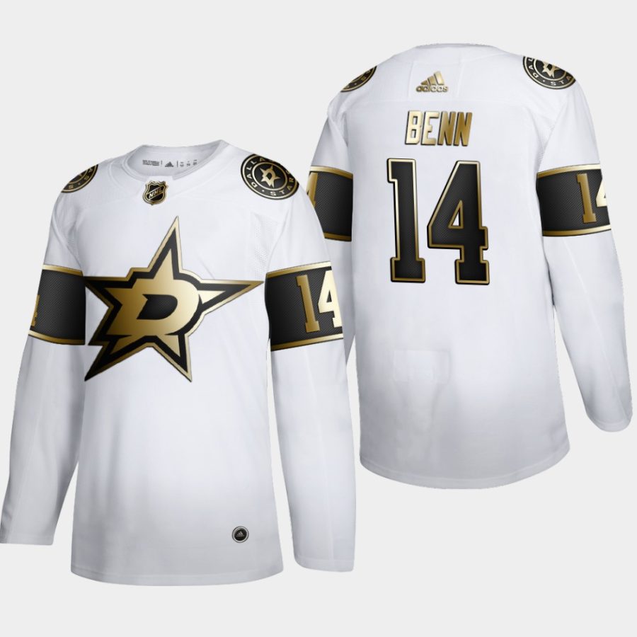 jamie benn stars white nhl golden edition authentic jersey