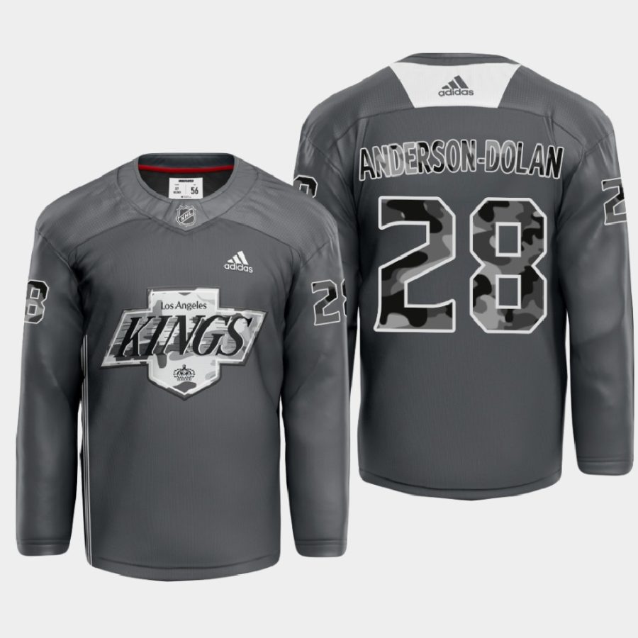 jaret anderson dolan undefeated x la kings gray warm up jersey