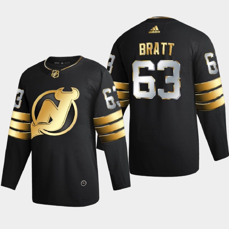 jesper bratt devils black golden edition limited authentic jersey