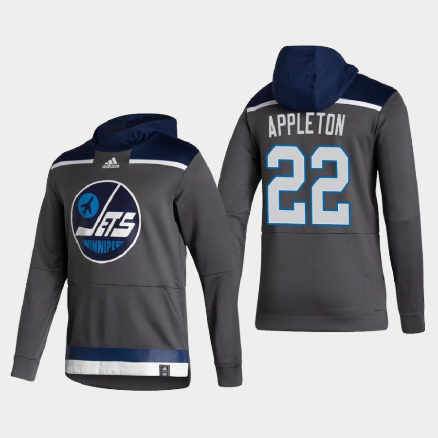 jets mason appleton gray 2021 reverse retro authentic pullover hoodie