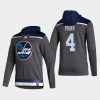 jets neal pionk gray 2021 reverse retro authentic pullover hoodie