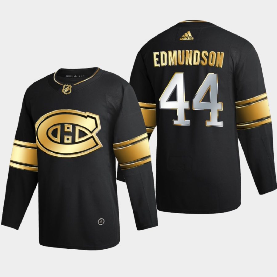 joel edmundson canadiens black golden edition limited authentic jersey