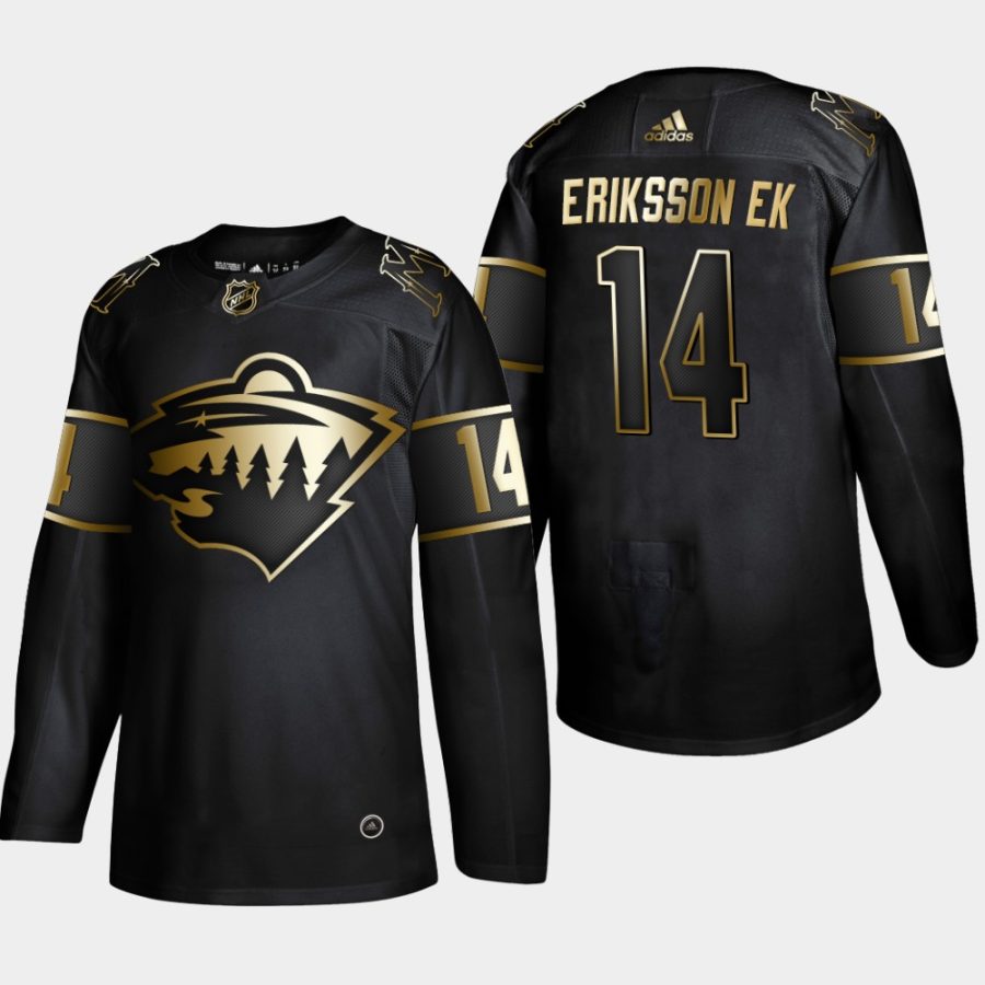 joel eriksson ek wild black 2019 nhl golden edition authentic jersey