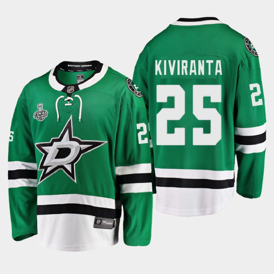 joel kiviranta stars green 2020 stanley cup final home jersey