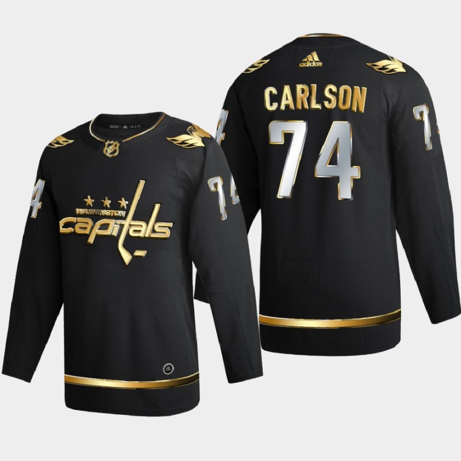 john carlson capitals black authentic golden limited edition jersey