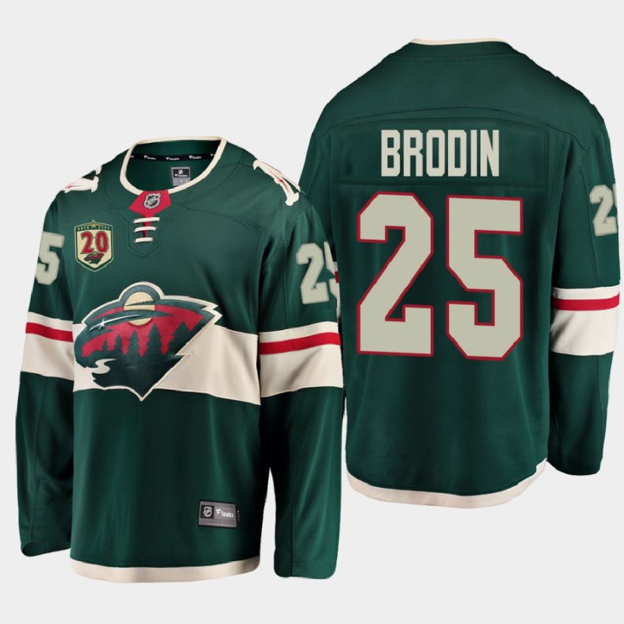 jonas brodin wild black 20th anniversary home jersey 0a