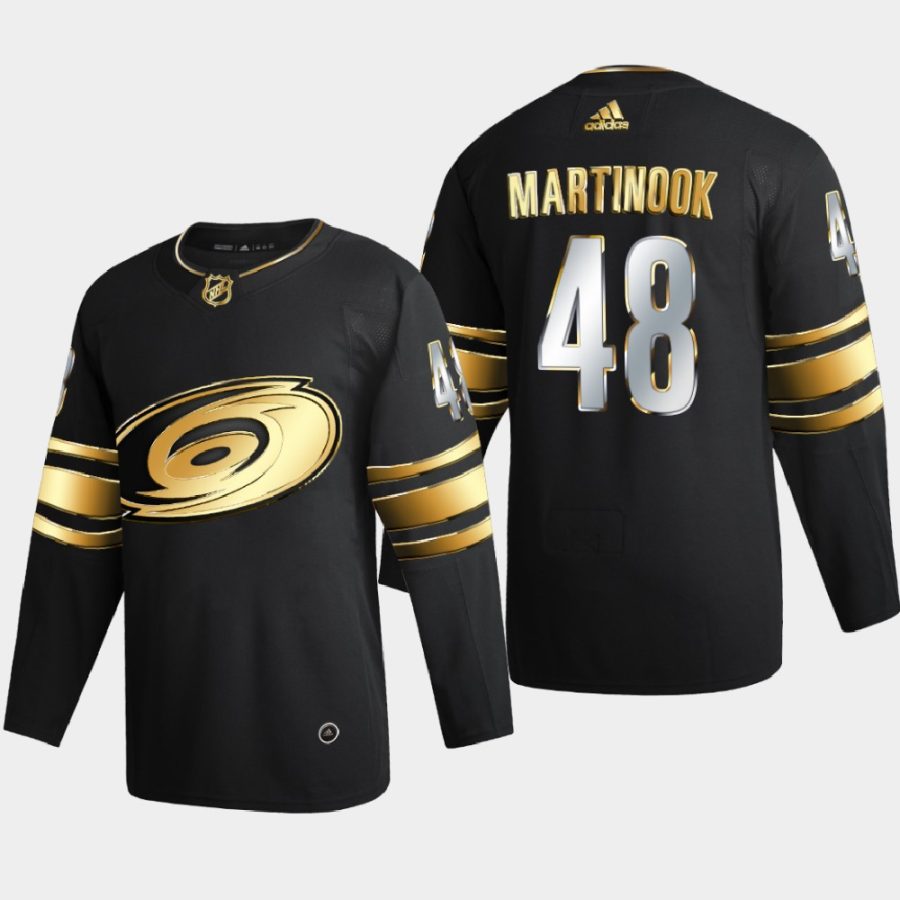 jordan martinook hurricanes black golden edition limited authentic jersey