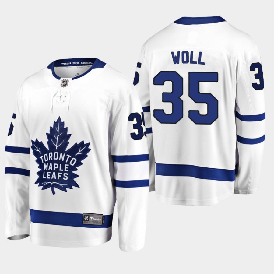 joseph woll maple leafs white away breakaway jersey