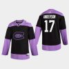 josh anderson canadiens black 2020 hockey fights cancer practice jersey