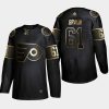 justin braun flyers black nhl golden edition authentic jersey