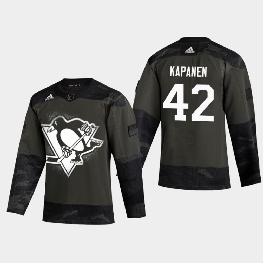 kasperi kapanen penguins camo 2020 veterans day authentic practice jersey