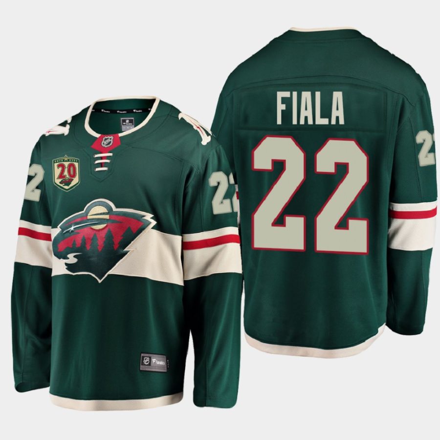 kevin fiala wild black 20th anniversary home jersey 0a