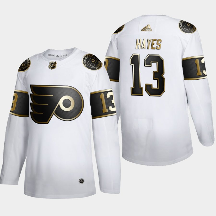 kevin hayes flyers white nhl golden edition authentic jersey