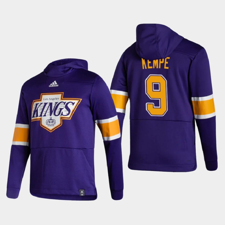 kings adrian kempe purple 2021 reverse retro authentic pullover hoodie