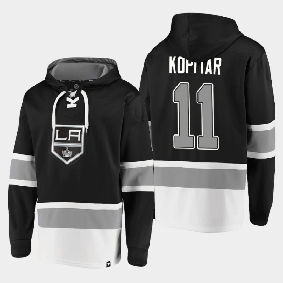 kings anze kopitar black dasher player lace up hoodie