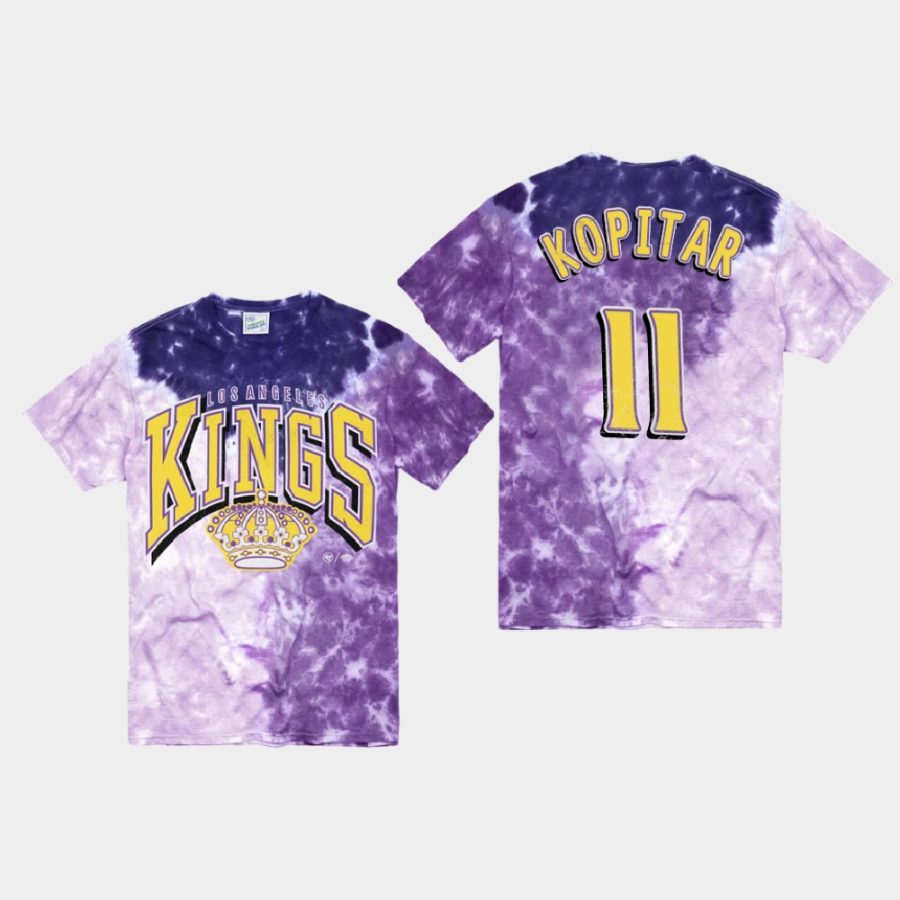 kings anze kopitar purple vintage tubular retro tie dye t shirt