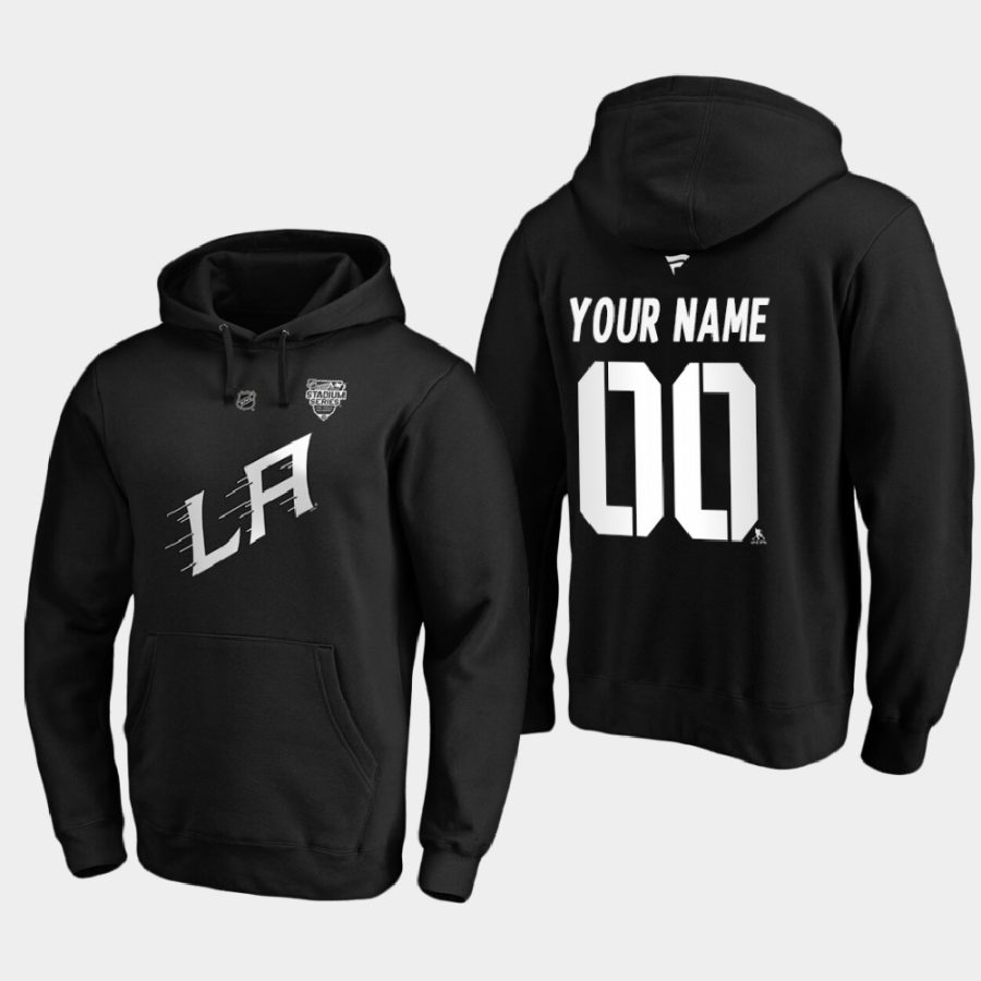 kings custom black 2020 stadium series pullover hoodie