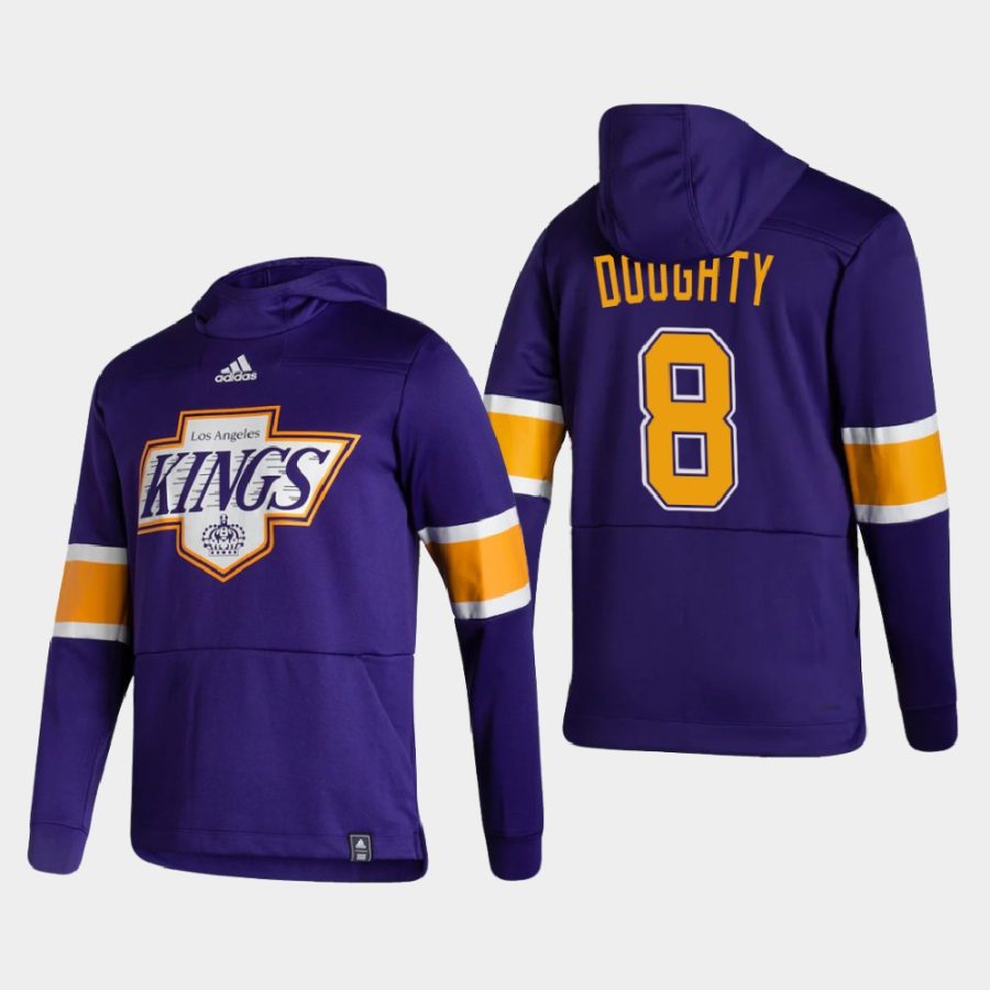 kings drew doughty purple 2021 reverse retro authentic pullover hoodie