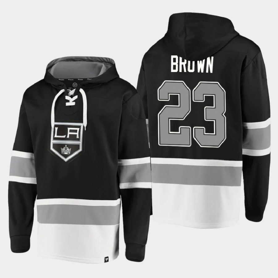 kings dustin brown black dasher player lace up hoodie