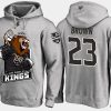 kings dustin brown cartoon team color grey hoodie