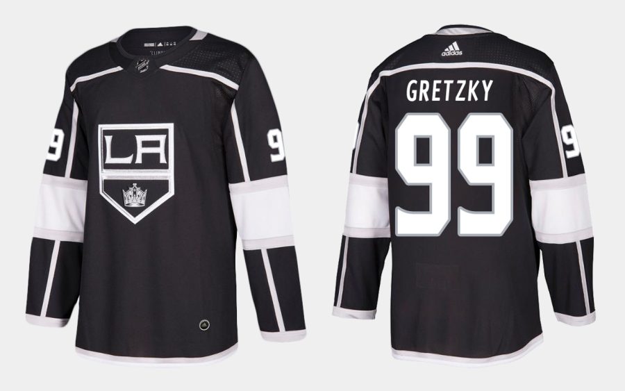 kings retired wayne gretzky home black jersey