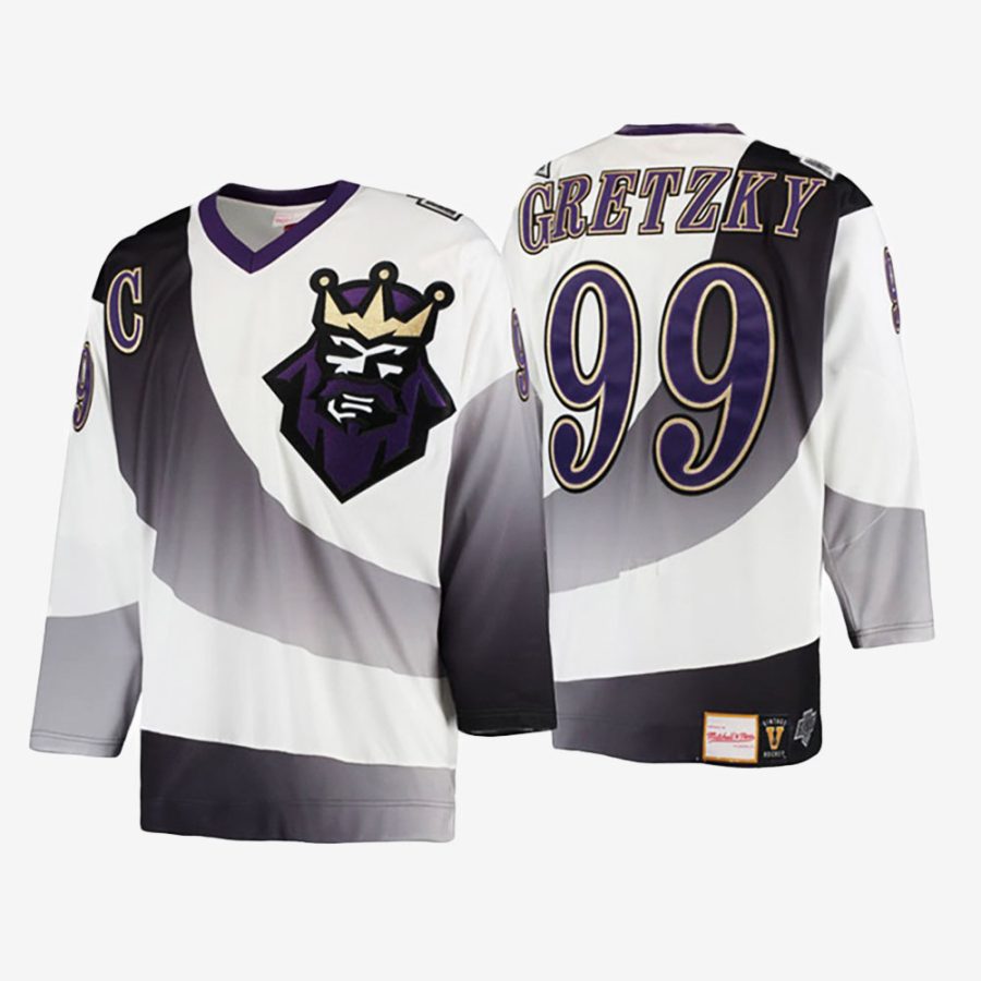 kings wayne gretzky white 1995 1996 throwback jersey