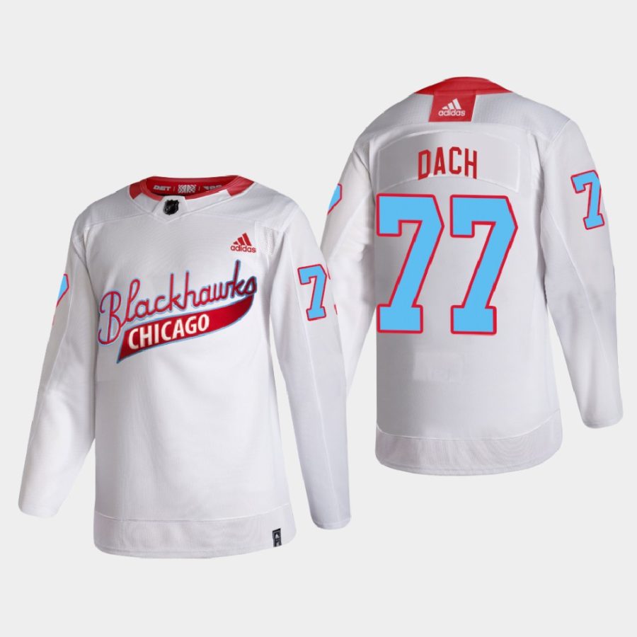 kirby dach blackhawks white one community night jersey