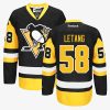 kris letang black gold jersey