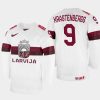 latvia hockey renars krastenbergs 2022 iihf world championship home jersey white