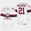 latvia hockey rudolfs balcers 2022 iihf world championship home jersey white