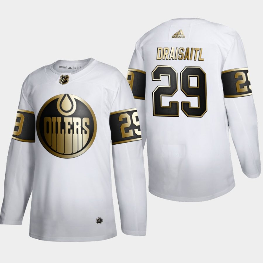 leon draisaitl oilers white nhl golden edition authentic jersey