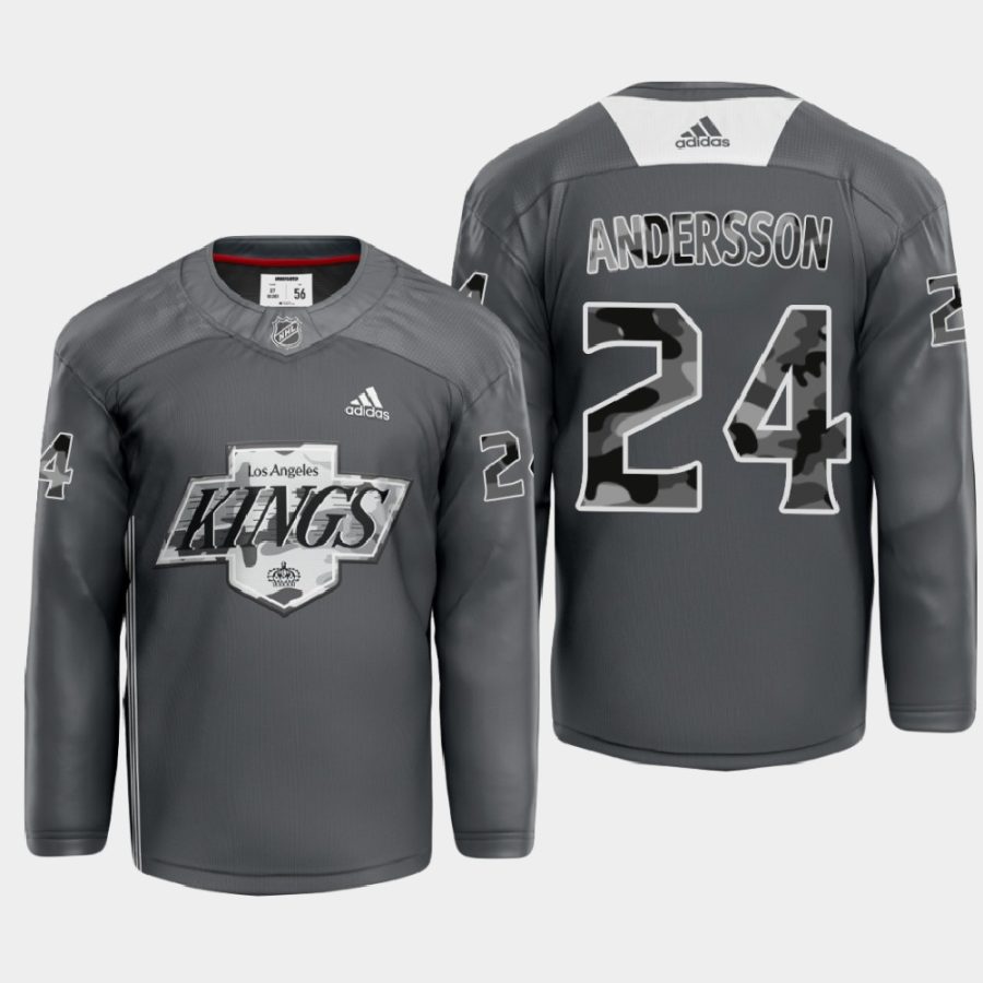 lias andersson undefeated x la kings gray warm up jersey