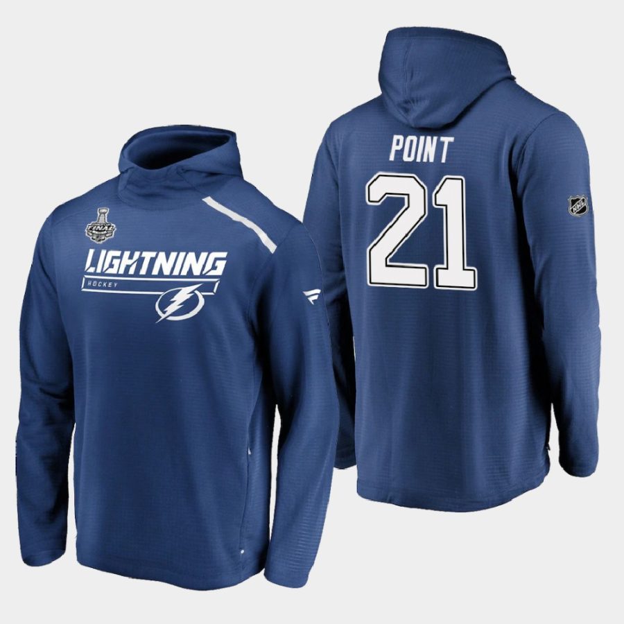 lightning brayden point blue 2020 stanley cup final authentic pro rinkside transitional pullover hoodie