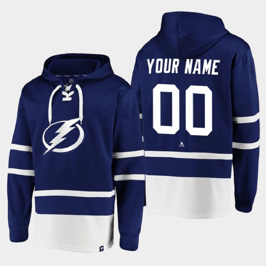 lightning custom blue dasher player lace up hoodie