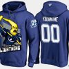 lightning custom cartoon team color blue hoodie