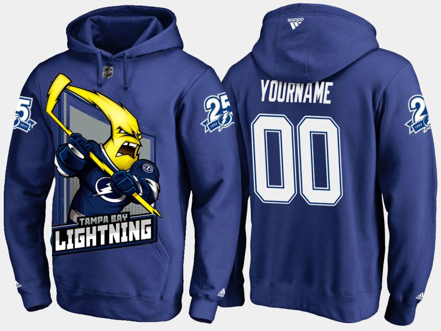 lightning custom cartoon team color blue hoodie