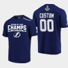 lightning custom navy 2020 stanley cup champs trophy logo t shirt