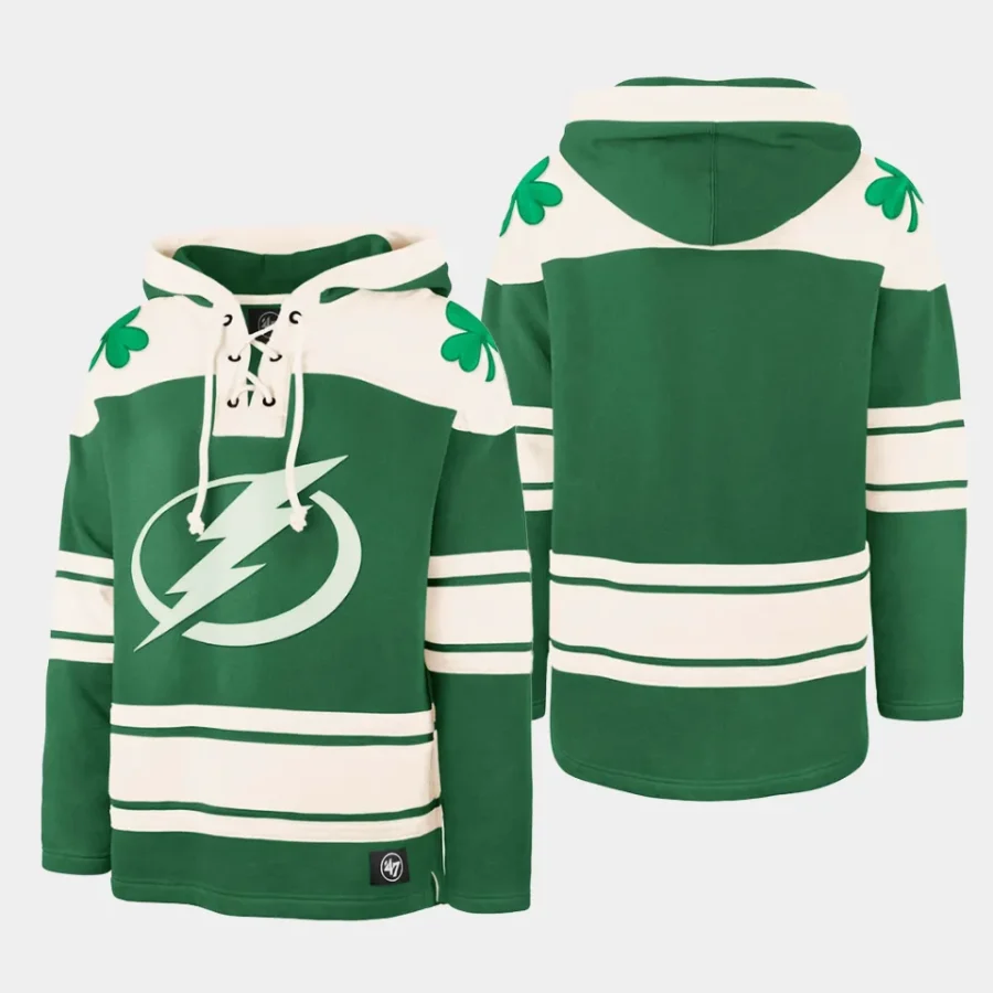 lightning kelly green 2024 st. patricks day superior lacer pullover hoodie