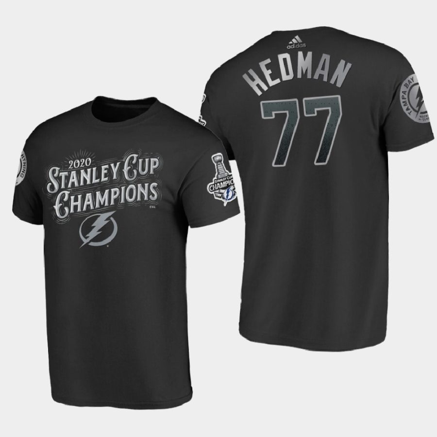 lightning victor hedman black 2020 stanley cup champions lord stanley t shirt