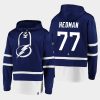 lightning victor hedman blue dasher player lace up hoodie