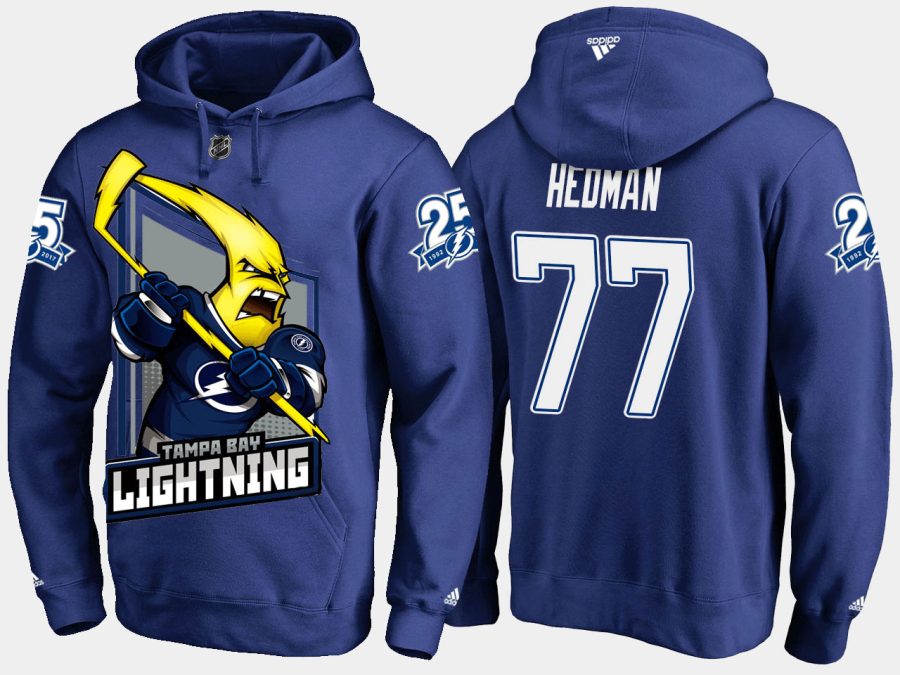 lightning victor hedman cartoon team color blue hoodie